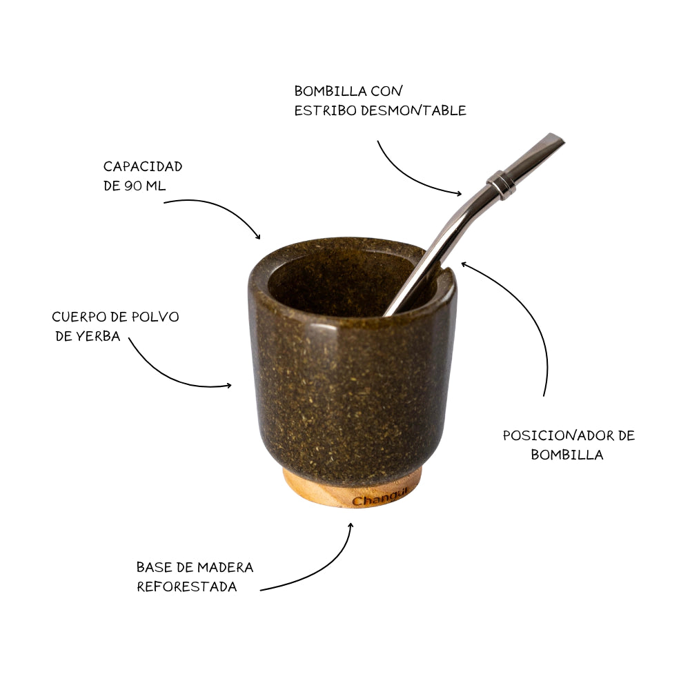 Mate Changuí with bombilla - Green